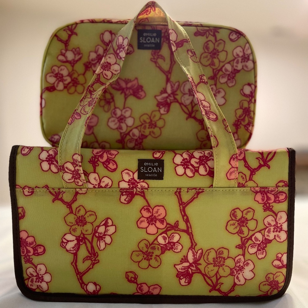 Vintage emilie SLOAN Toiletry & Makeup bag set